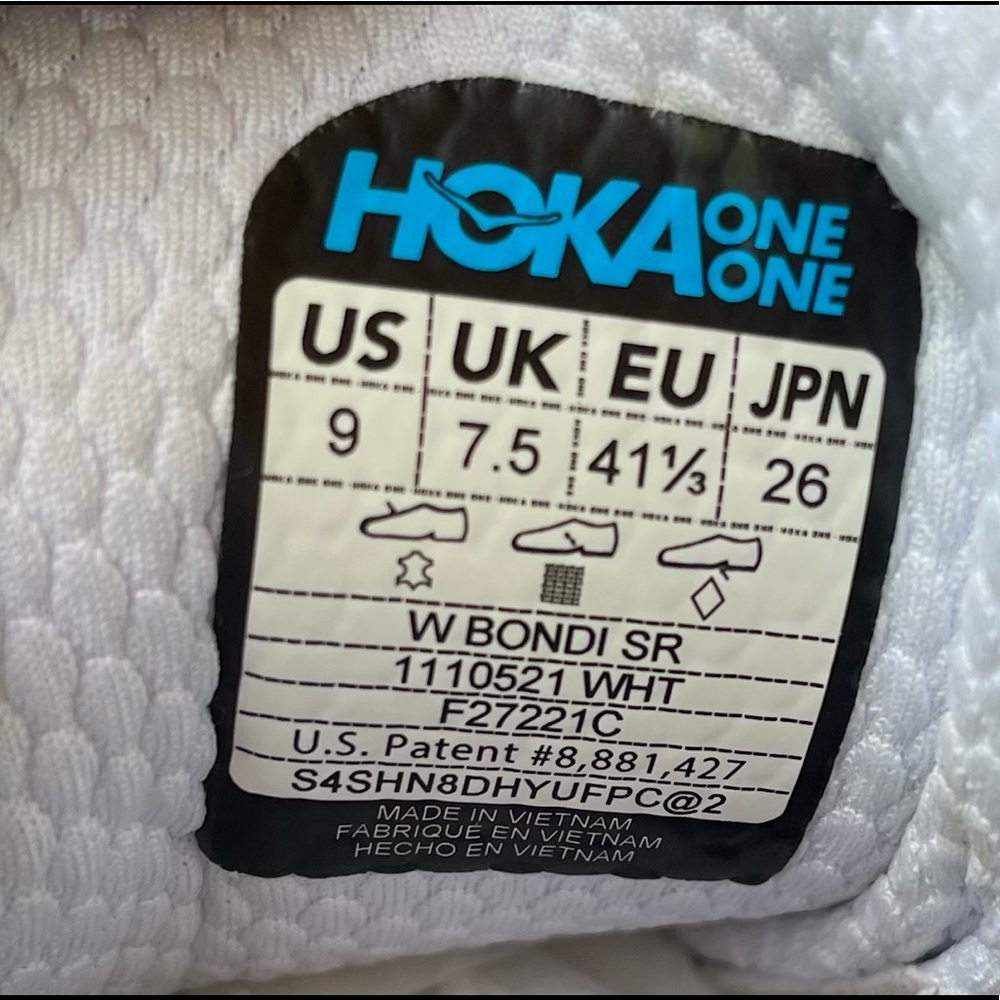Hoka Bondi Women's White Running Shoes - Picture 7 of 13